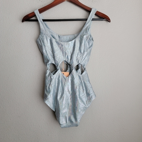 Samantha Pleet Holographic Tabernacle One Piece Swimsuit size XS NWT - Picture 2 of 8